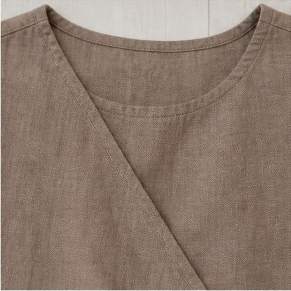 Taupe Ruffle Blouse - Picture 4 of 6